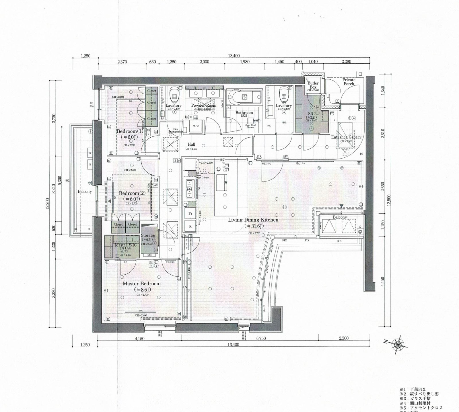 206号室 間取り図